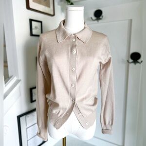 🌟SOLD J.Crew Outfitters 100% Wool Collared Cardigan – Neutral Beige